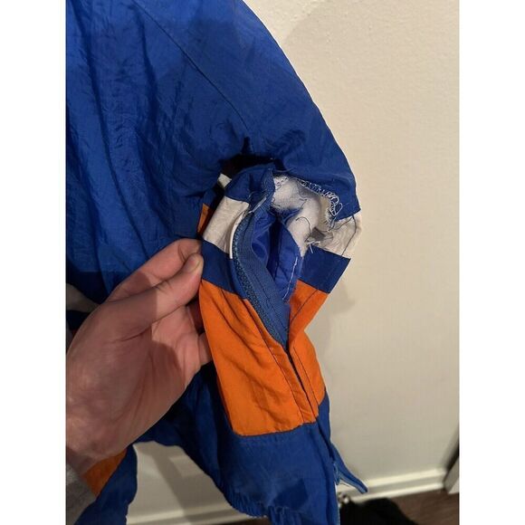 Vintage Apex One Pro Line NFL Denver Bronco 1/2 Zip Jacket Coat Mens Large FLAW - Picture 2 of 15